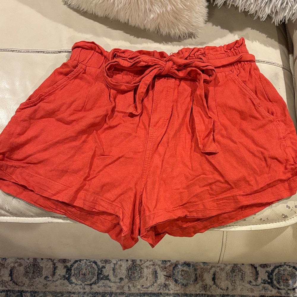 American Eagle Outfitters High Waist Red Shorts
